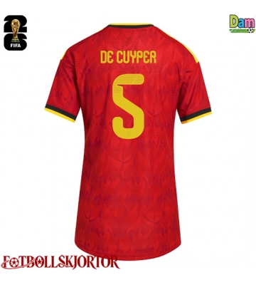 Belgien Maxim De Cuyper #5 Hemmatröja Dam VM 2026 Kortärmad